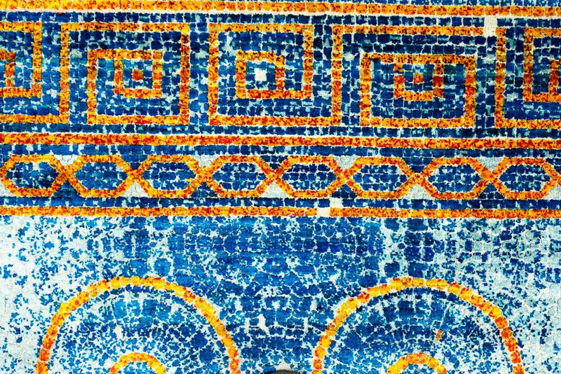 Designer Teppich - 245 x 309 cm - blau