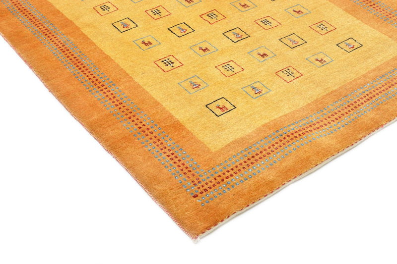 Gabbeh Teppich - Loribaft Perser 114 x 170 cm - gelb