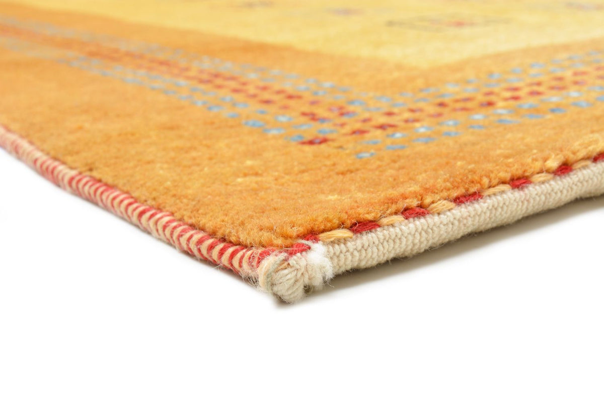 Gabbeh Teppich - Loribaft Perser 114 x 170 cm - gelb