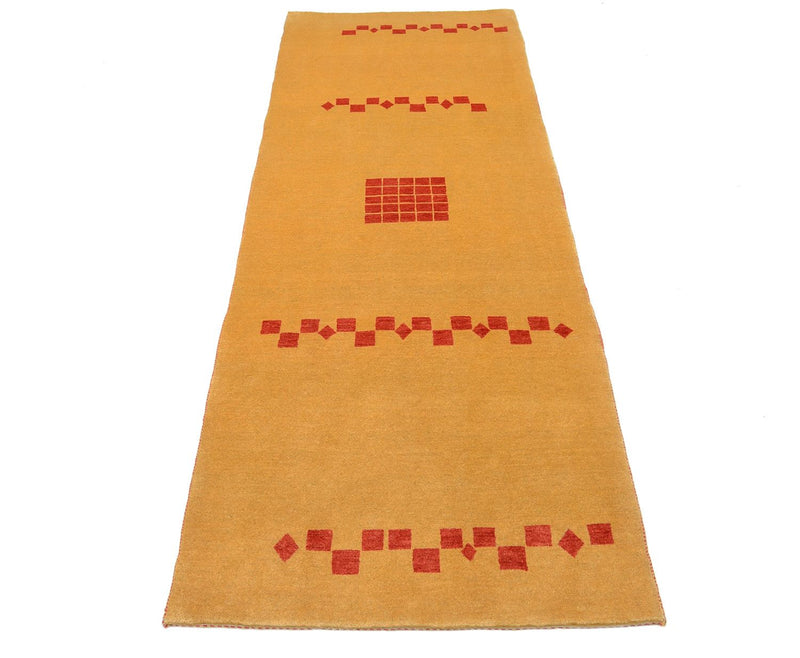 Loribaft Teppich Perser 87x241cm - Orientteppich - senfgelb