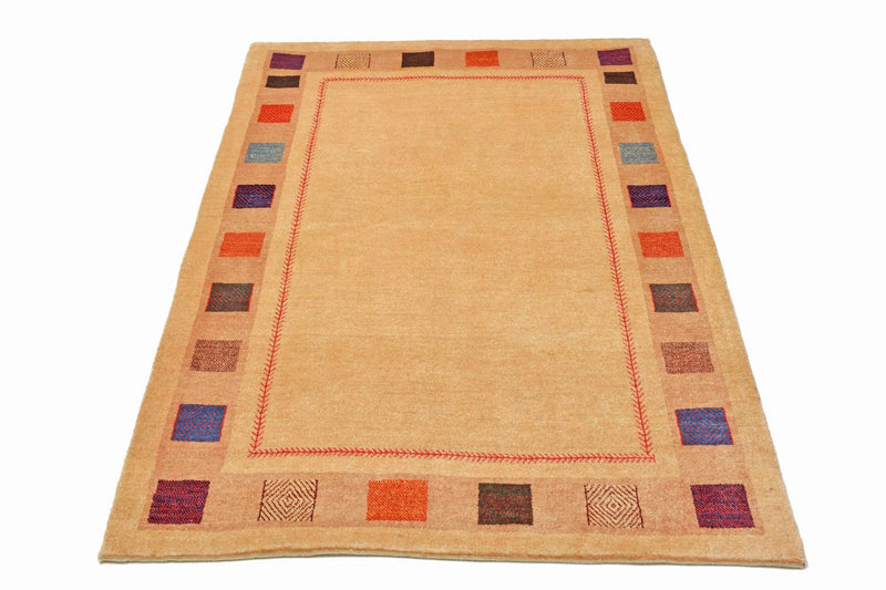 Gabbeh Teppich - Loribaft Perser 104 x 158 cm - gelb