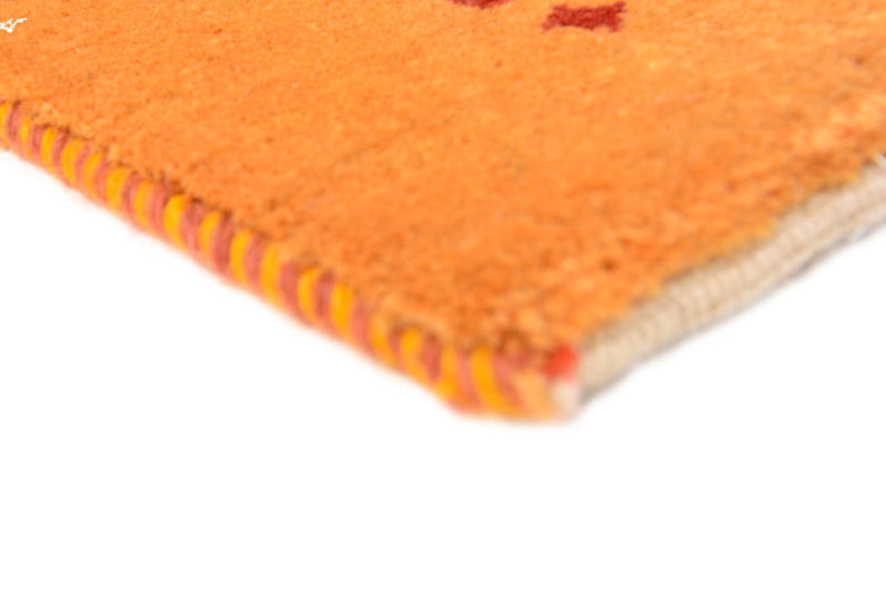 Gabbeh Teppich - Loribaft Perser 62 x 98 cm - orange
