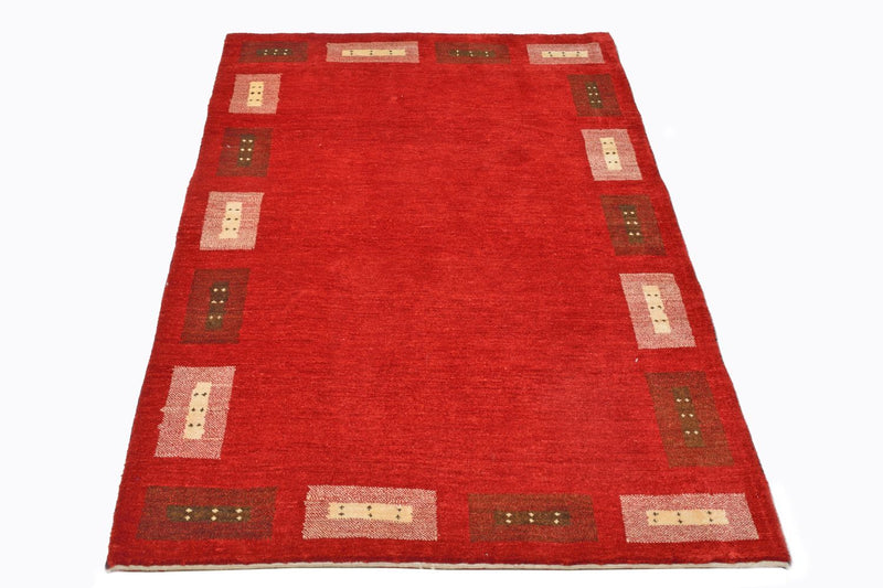 Gabbeh Teppich - Loribaft Perser 104 x 166 cm - rot
