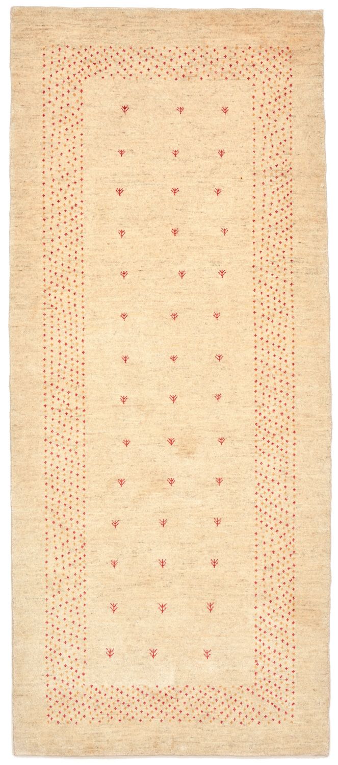 Gabbeh Teppich - Loribaft Perser 84 x 197 cm - natur