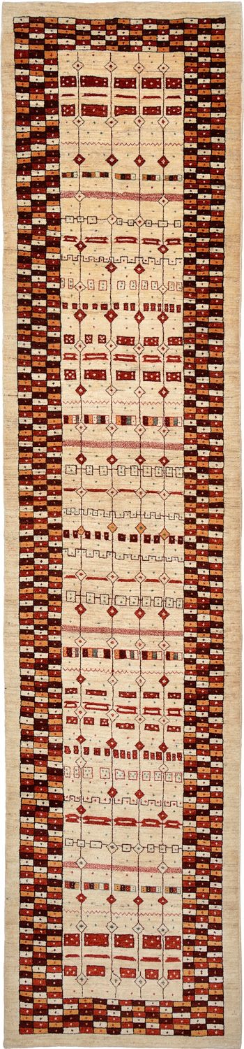 Gabbeh Teppich - Loribaft Perser 88 x 391 cm - mehrfarbig
