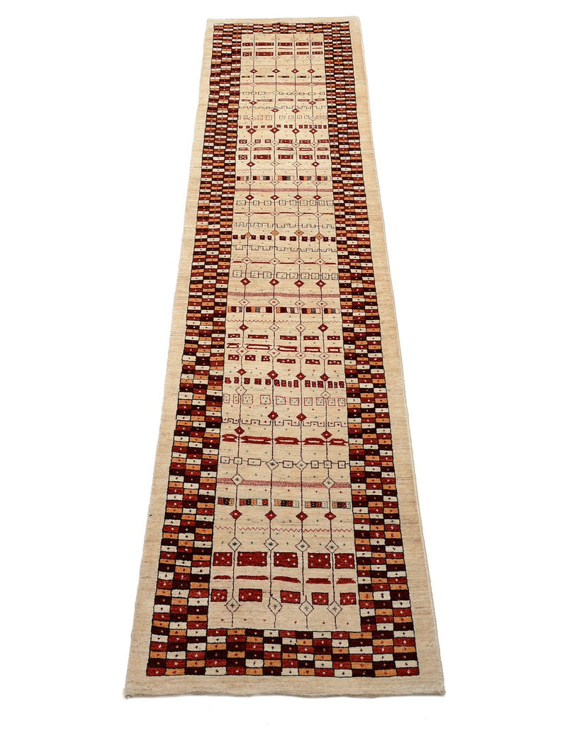 Gabbeh Teppich - Loribaft Perser 88 x 391 cm - mehrfarbig