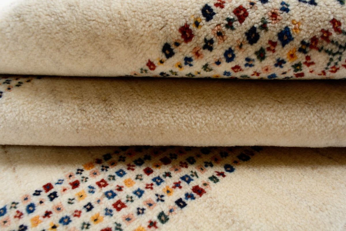 Gabbeh Teppich - Loribaft Perser 120 x 180 cm - beige