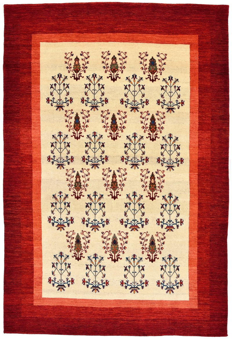 Loribaft Teppich Perser 200x298cm - Orientteppich - rot