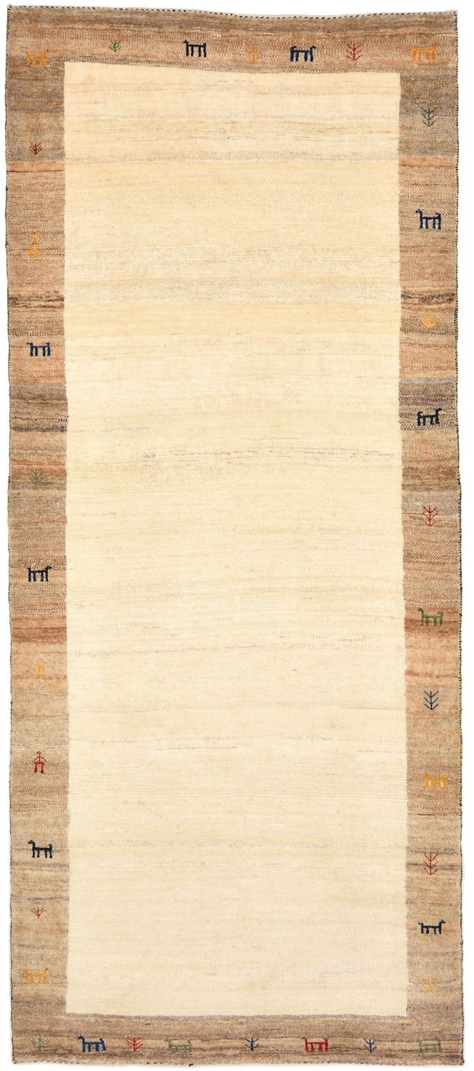 Gabbeh Teppich - Loribaft Perser 87 x 205 cm - sand