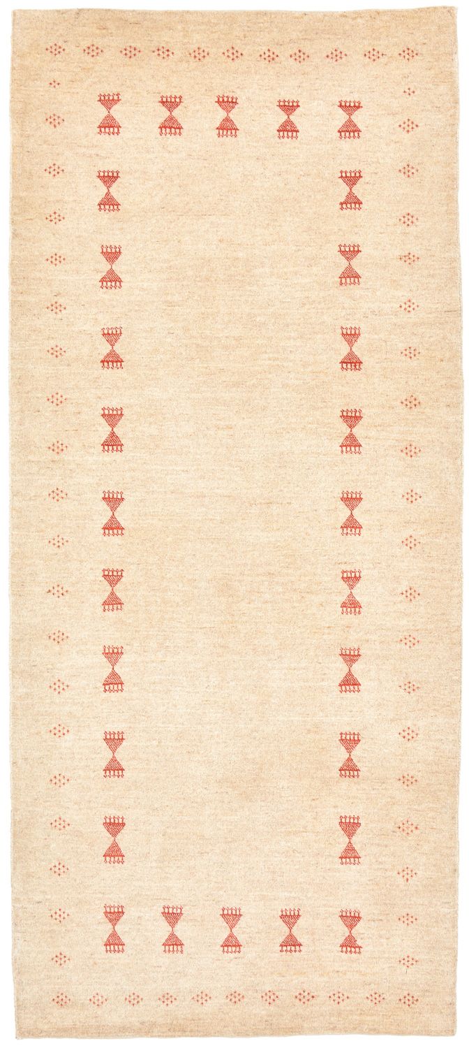 Gabbeh Teppich - Loribaft Perser 85 x 201 cm - beige