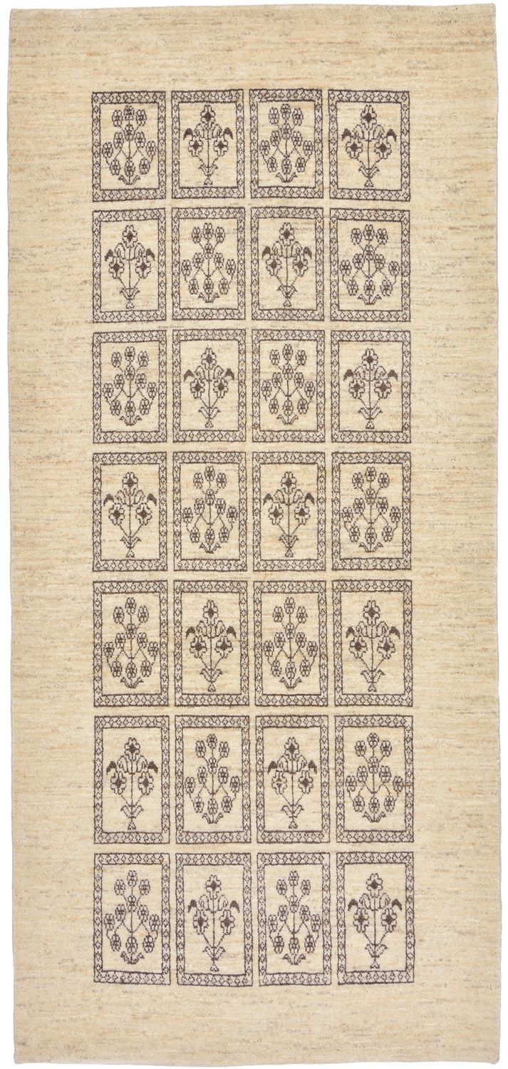 Gabbeh Teppich - Loribaft Perser 87 x 192 cm - sand