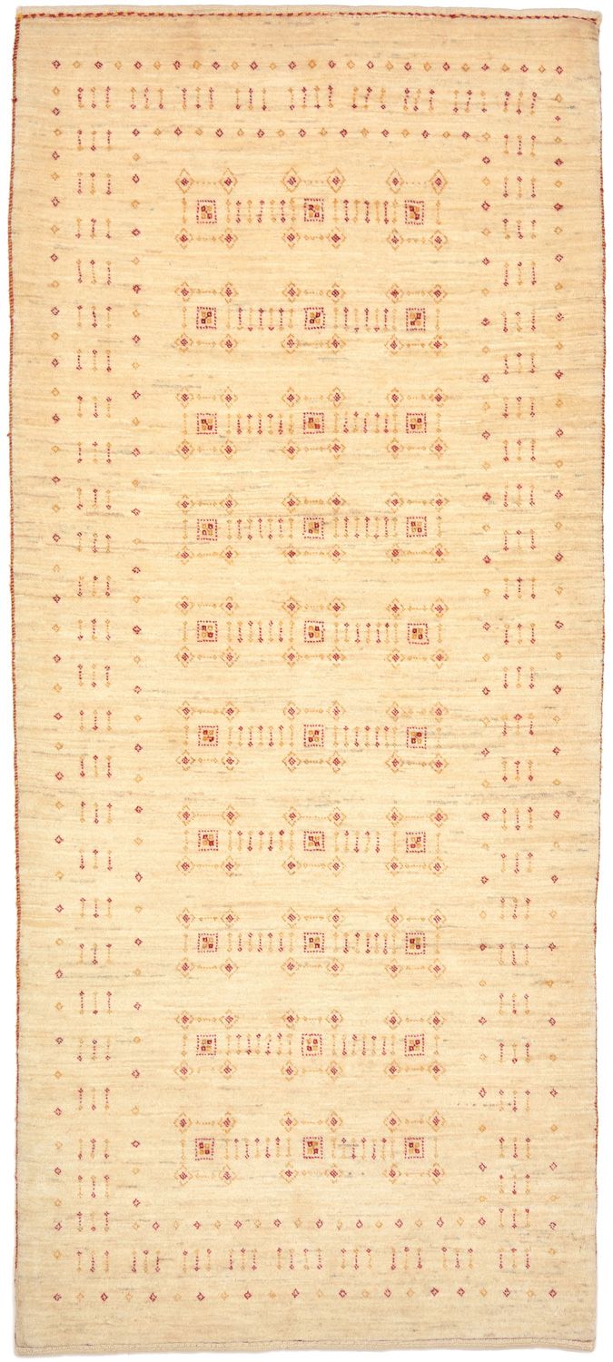 Gabbeh Teppich - Loribaft Perser 88 x 201 cm - natur
