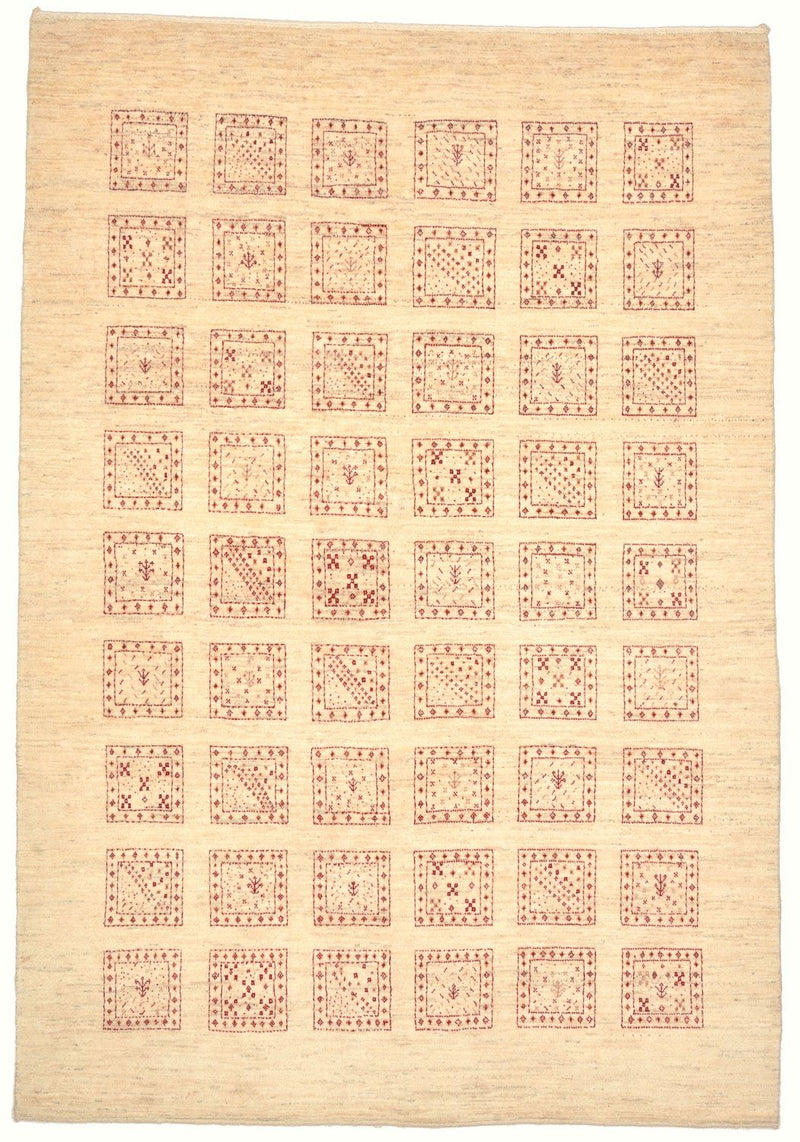 Gabbeh Teppich - Loribaft Perser 141 x 211 cm - beige