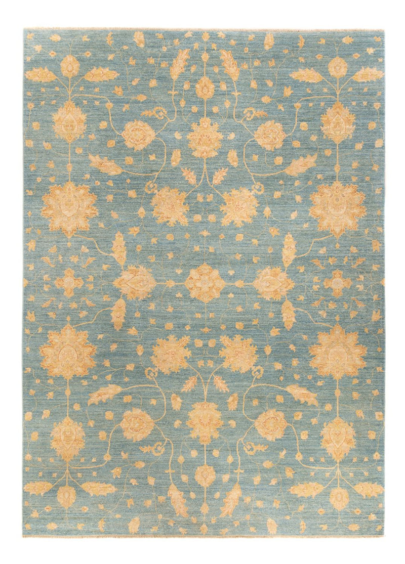 Ziegler Teppich 252x348cm - Orientteppich - seeblau