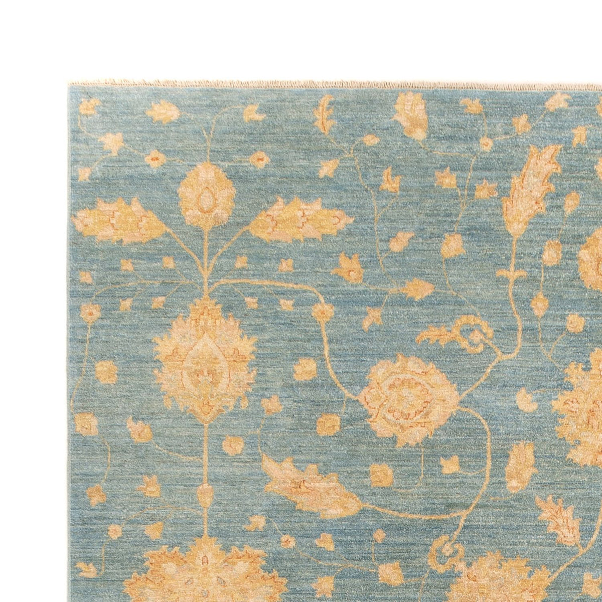 Ziegler Teppich 252x348cm - Orientteppich - seeblau