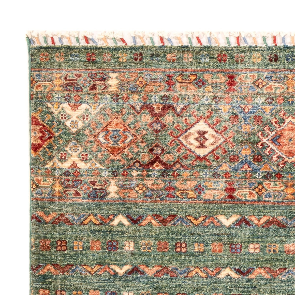 Shal Teppich 126x183cm - Orientteppich - grün