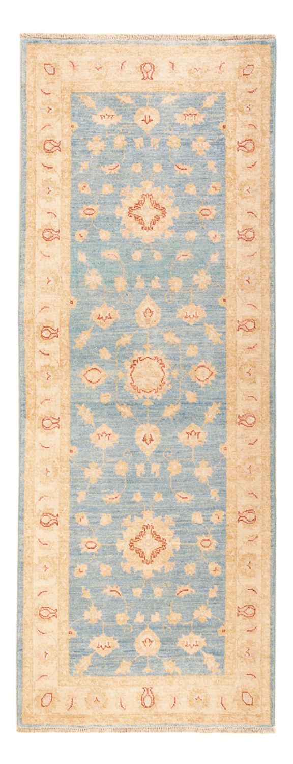 Ziegler Teppich 77x200cm - Orientteppich - hellblau