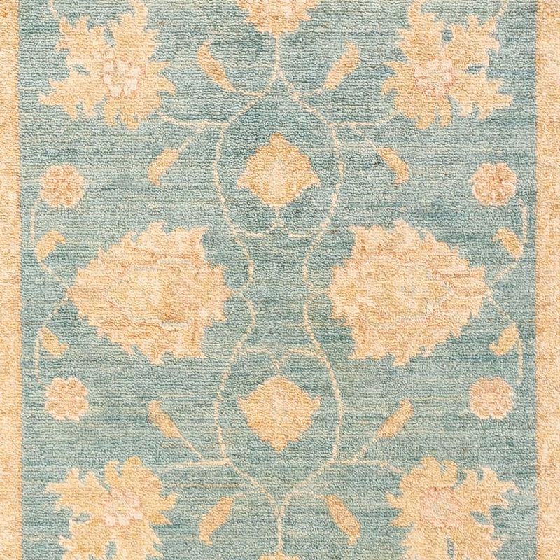 Ziegler Teppich 80x197cm - Orientteppich - türkis