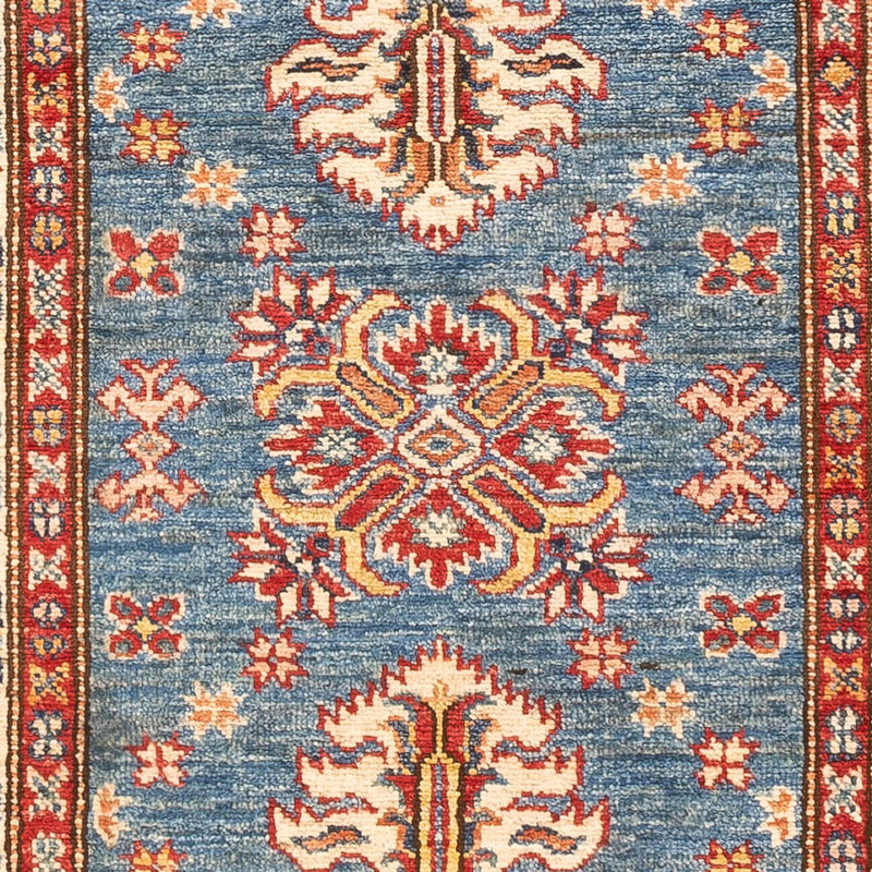 Kazak Teppich 76x200cm - Orientteppich - blau