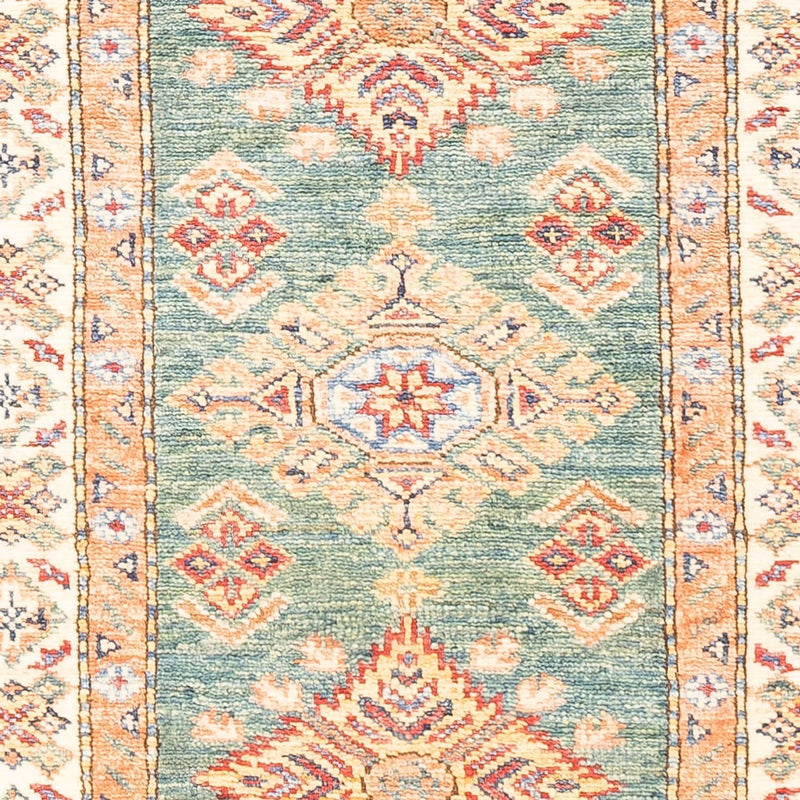 Kazak Teppich 61x181cm - Orientteppich - türkis
