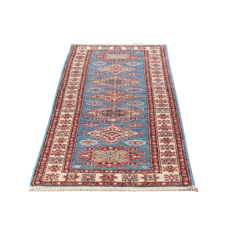 Kazak Teppich 58x186cm - Orientteppich - hellblau