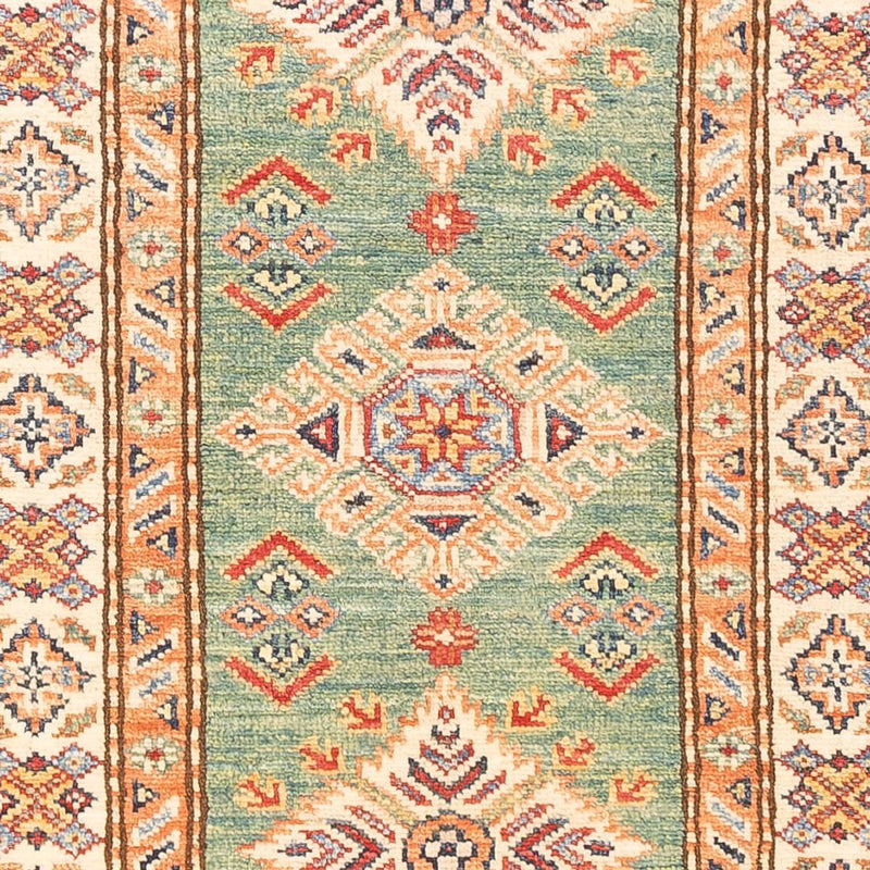 Kazak Teppich 60x185cm - Orientteppich - hellgrün