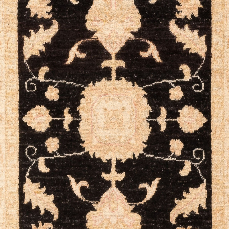 Ziegler Teppich 78x211cm - Orientteppich - schwarz