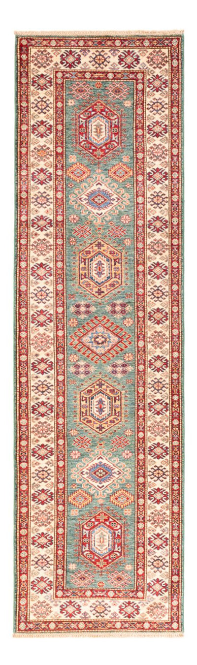 Kazak Teppich 84x294cm - Orientteppich - türkis