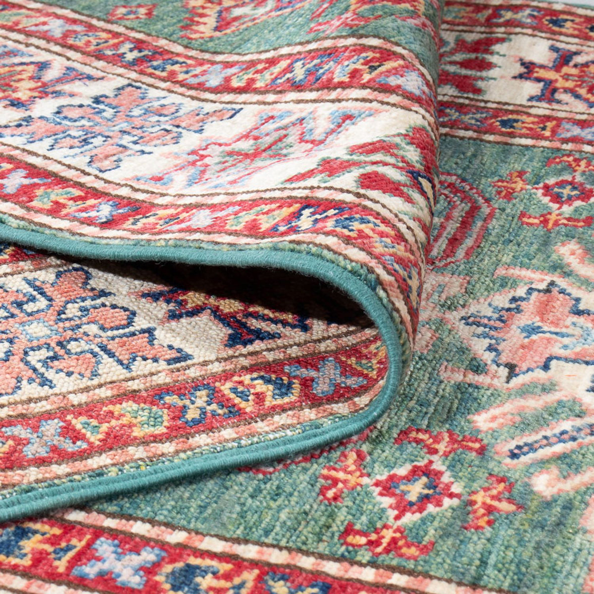 Läufer Ziegler - Kazak - 80 x 297 cm - grün