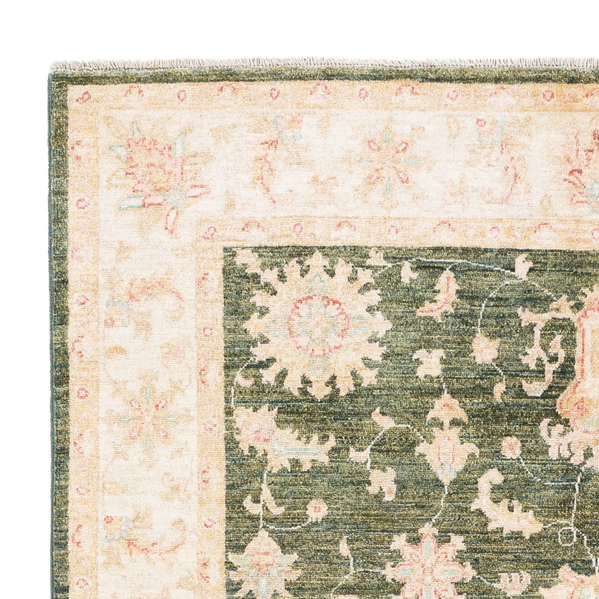 Ziegler Teppich 170x240cm - Orientteppich - grün