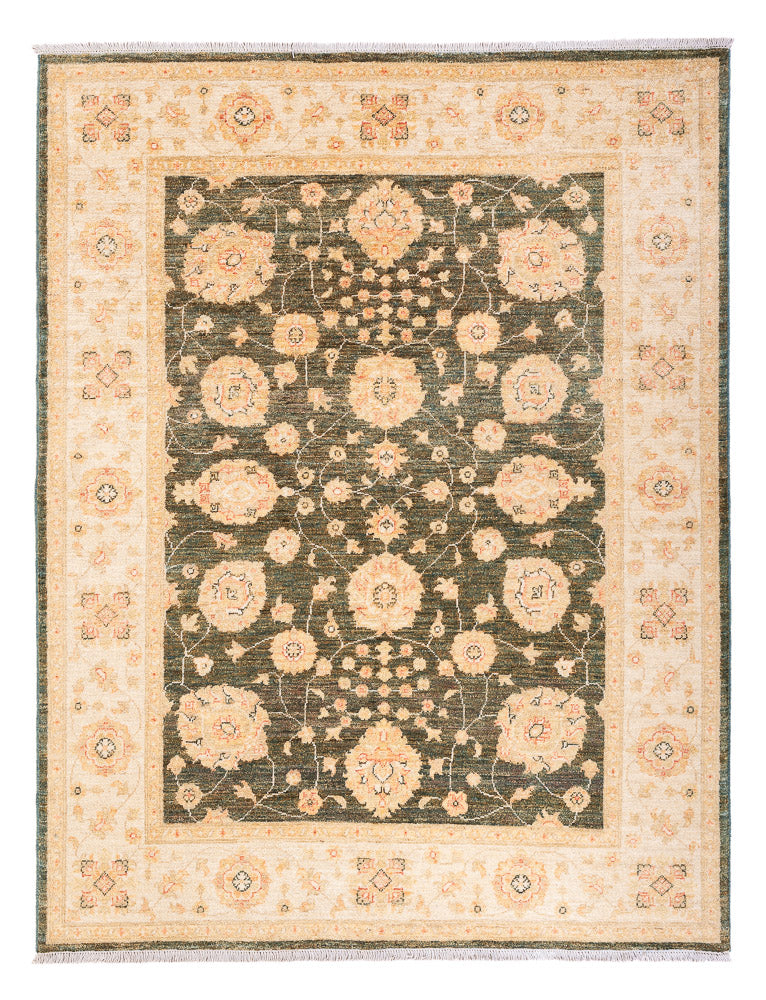 Ziegler Teppich 154x198cm - Orientteppich - olivgrün