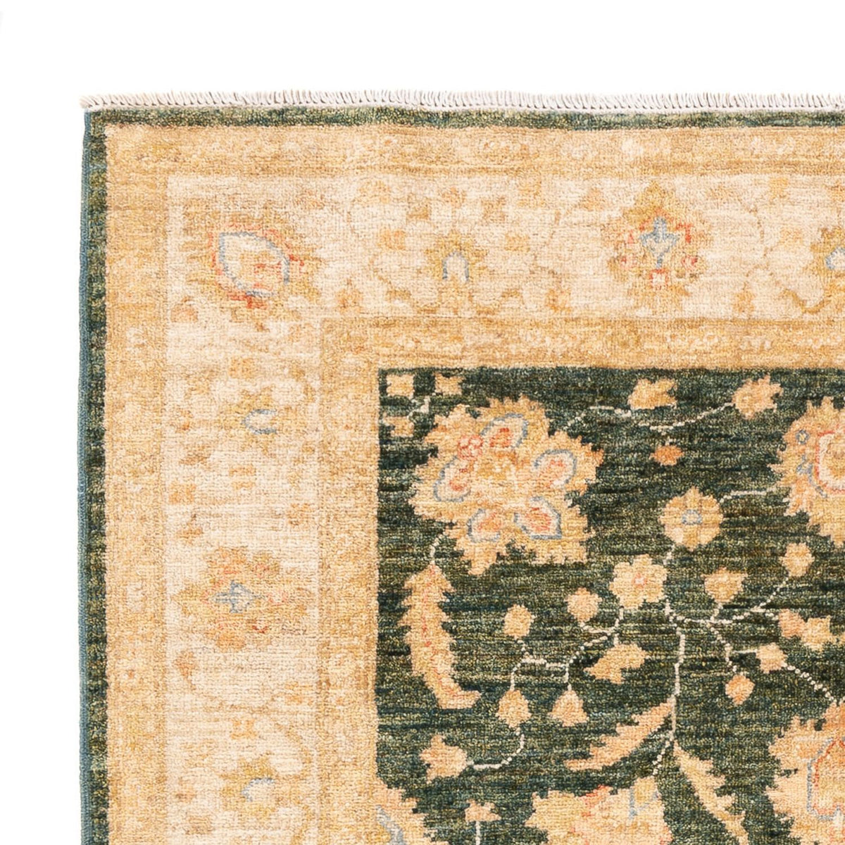 Ziegler Teppich 125x175cm - Orientteppich - olivgrün