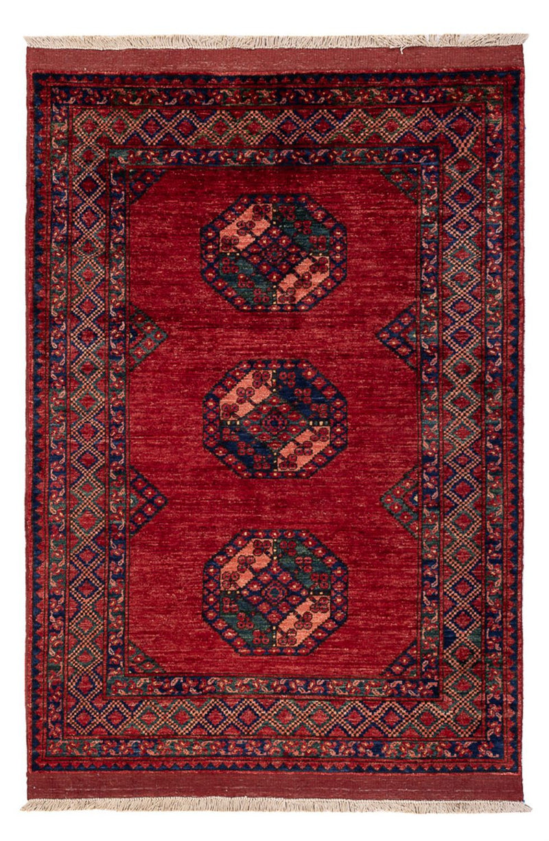 Afghan Teppich 124x179cm - Orientteppich - rot