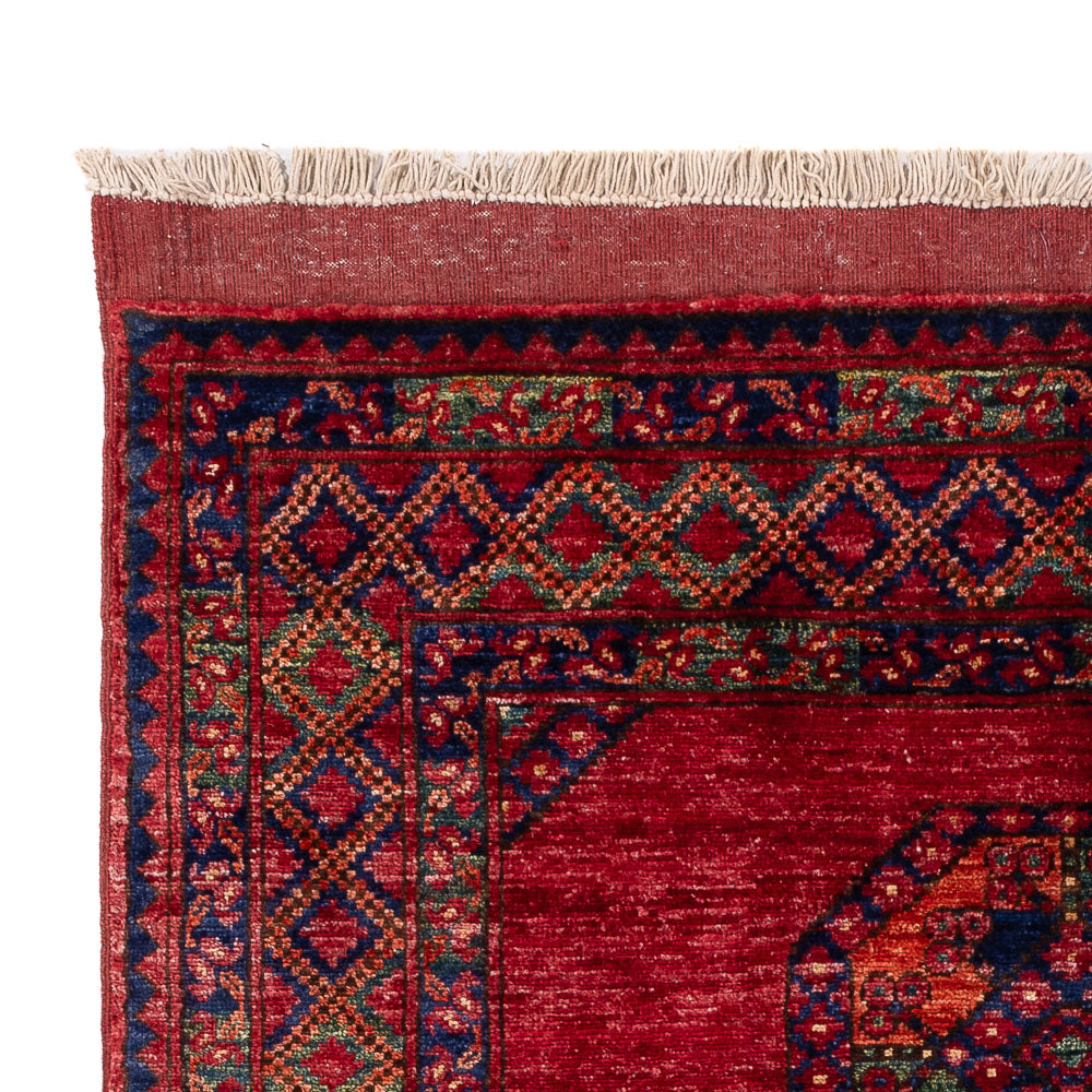 Afghan Teppich 124x180cm - Orientteppich - rot