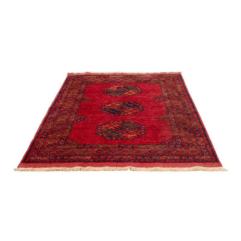 Afghan Teppich 124x180cm - Orientteppich - rot