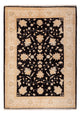 Ziegler Teppich 125x178cm - Orientteppich - schwarz