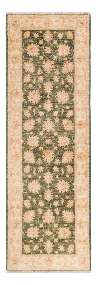 Ziegler Teppich 82x246cm - Orientteppich - olivgrün