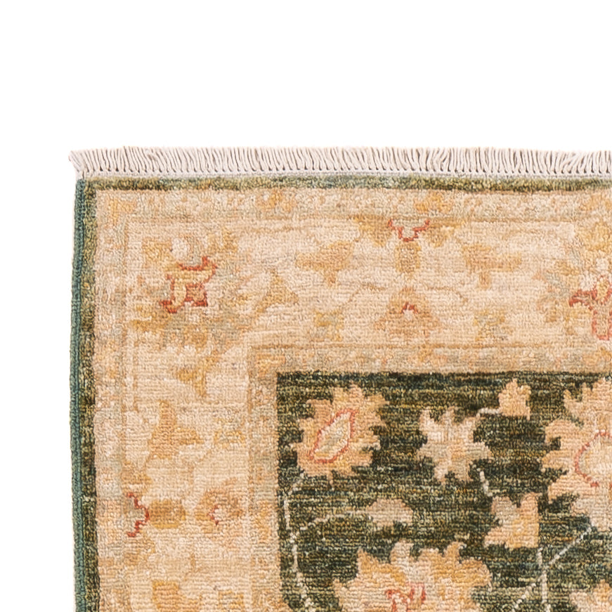 Ziegler Teppich 82x246cm - Orientteppich - olivgrün