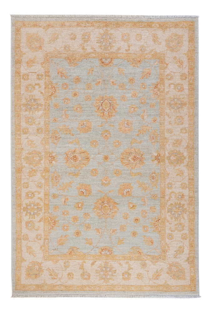 Ziegler Teppich 103x148cm - Orientteppich - hellblau