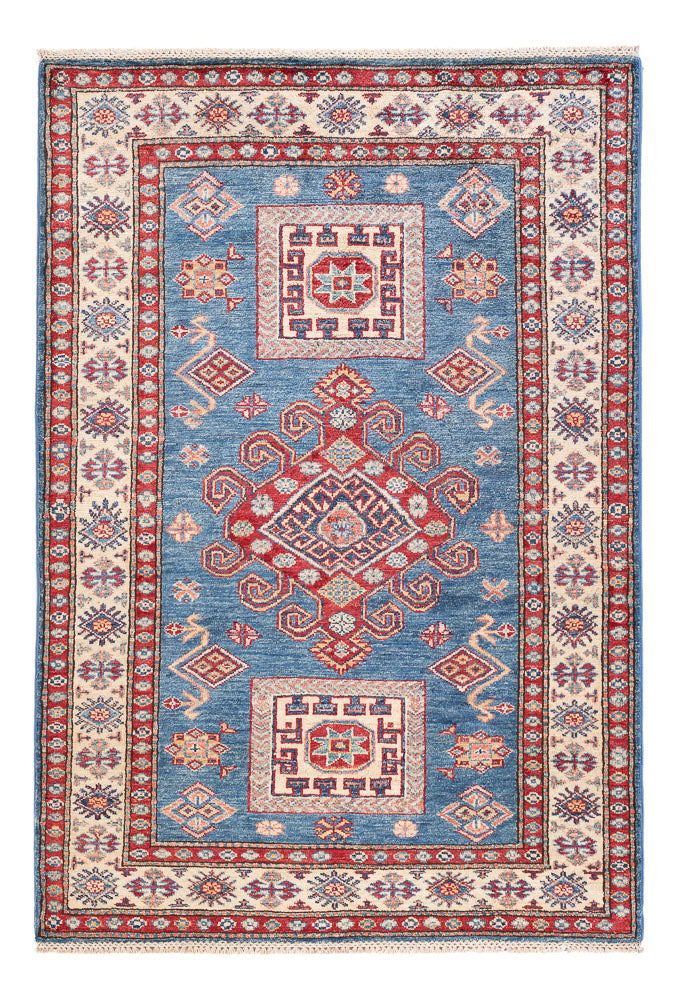 Kazak Teppich 104x150cm - Orientteppich - blau