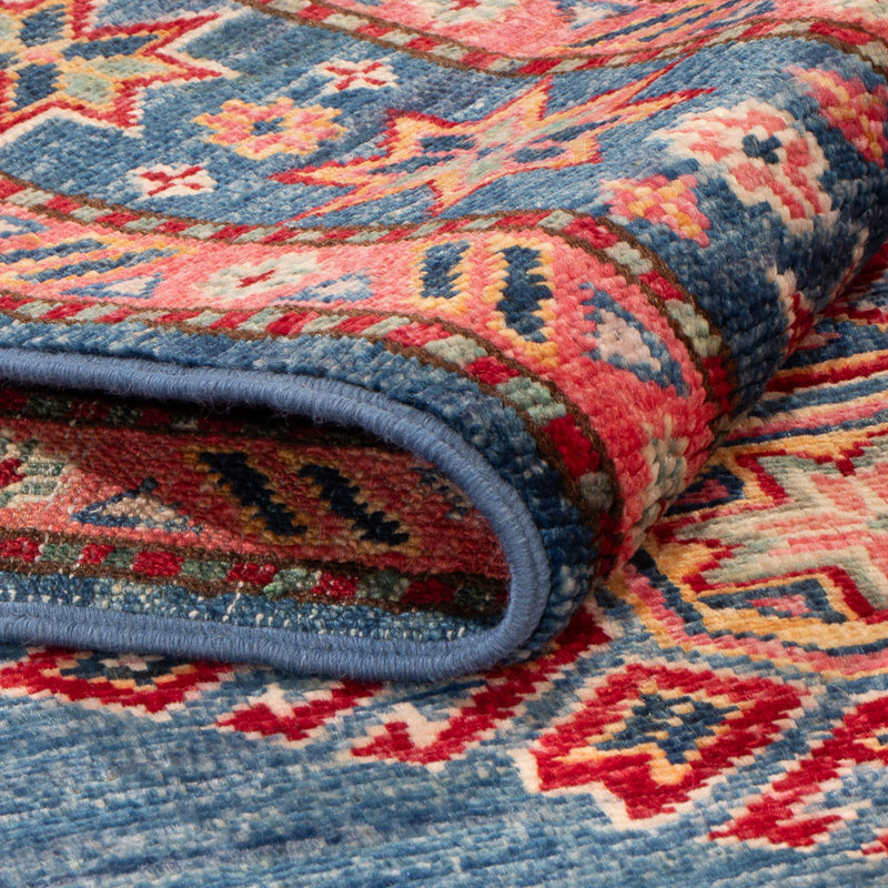 Kazak Teppich 101x155cm - Orientteppich - blau