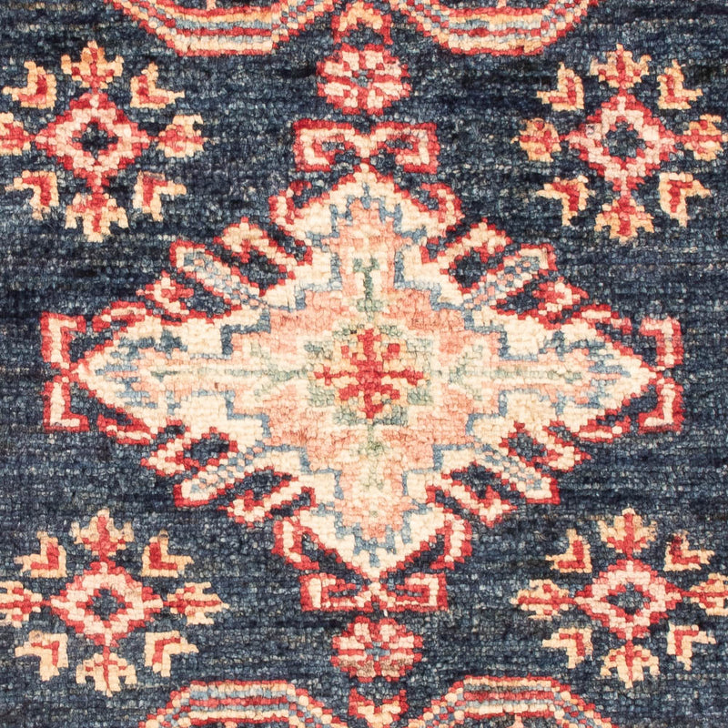 Kazak Teppich 61x91cm - Orientteppich - petrolblau