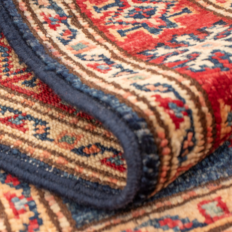 Kazak Teppich 61x91cm - Orientteppich - petrolblau