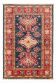 Kazak Teppich 59x92cm - Orientteppich - petrolblau