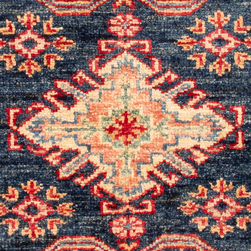 Kazak Teppich 59x92cm - Orientteppich - petrolblau