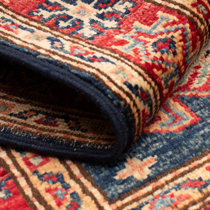 Kazak Teppich 59x92cm - Orientteppich - petrolblau