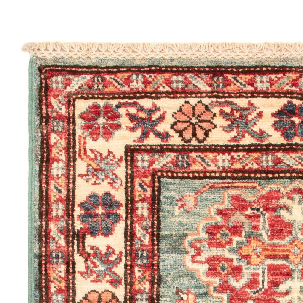Kazak Teppich 59x91cm - Orientteppich - hellgrün