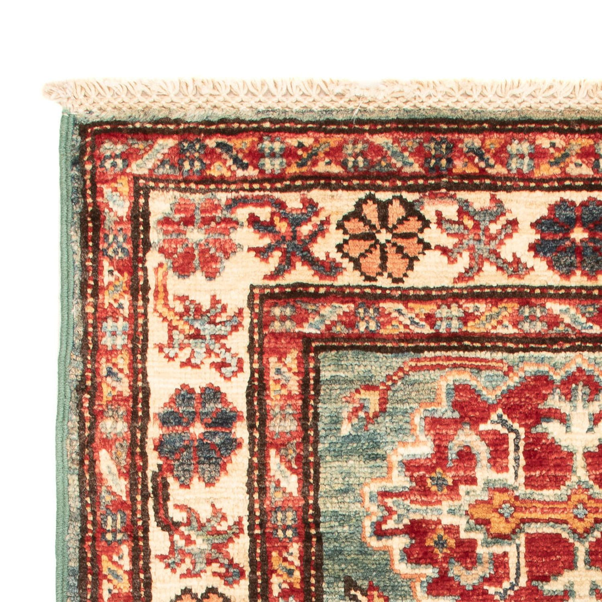 Kazak Teppich 57x92cm - Orientteppich - hellgrün