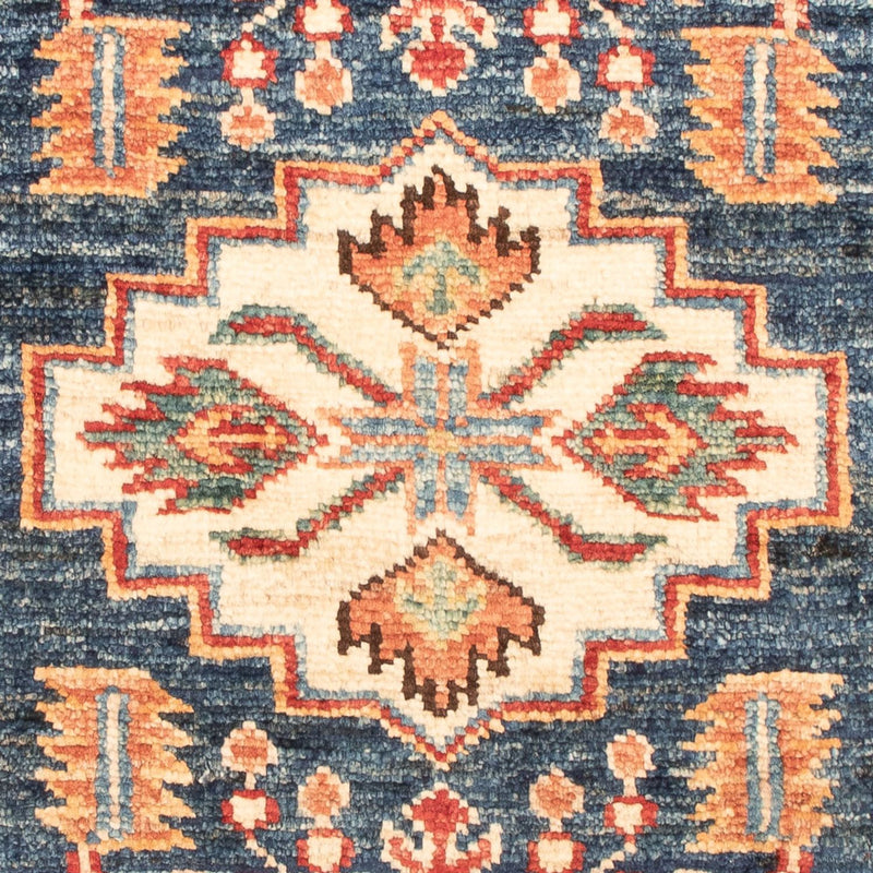 Kazak Teppich 60x95cm - Orientteppich - petrolblau