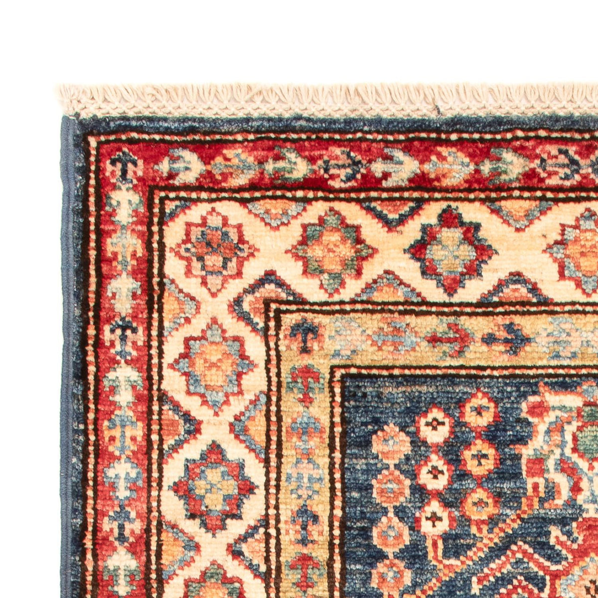 Kazak Teppich 60x95cm - Orientteppich - petrolblau